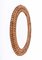 Mid-Century French Riviera Bamboo & Rattan Oval Mirror by Franco Albini, 1960s, Image 12