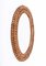 Mid-Century French Riviera Bamboo & Rattan Oval Mirror by Franco Albini, 1960s, Image 6