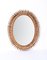 Mid-Century French Riviera Bamboo & Rattan Oval Mirror by Franco Albini, 1960s 4