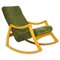 Mid-Century Modern Rocking Chair by Ton with Original Fabric, Czech, 1953, Image 1
