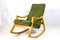 Mid-Century Modern Rocking Chair by Ton with Original Fabric, Czech, 1953 11