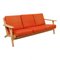 Three-seater GE-290 Sofa by Hans Wegner, 1980s 1