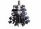 Lampadario moderno in materiale plastico nero, Immagine 1