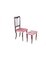 Refined Chair with Stool in Victorian Style, Set of 2 1