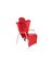 Recliner Armchair in Red Leather 1