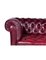 Chesterfield Victorian Burgundy Leather Sofa, Image 2