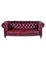 Canapé Chesterfield Victorien en Cuir Bordeaux 7