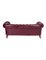 Chesterfield Victorian Burgundy Leather Sofa 4