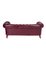 Chesterfield Victorian Burgundy Leather Sofa, Image 4