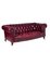 Chesterfield Victorian Burgundy Leather Sofa 1