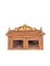 Two-Door Display Cabinet in Acacia Wood with Decorations 5