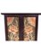 Mobiletto in legno di acacia e vimini con decorazioni dipinte, Immagine 3