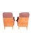 Brown Suede Armchairs with Footrests, Set of 4 10