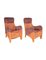 Brown Suede Armchairs with Footrests, Set of 4 8