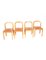 Wooden Chairs with Suede Seat, Set of 4, Image 1