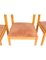 Wooden Chairs with Suede Seat, Set of 4, Image 2