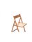 Walnut Folding Chairs with Straw Seats, Set of 2 4