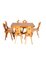 Table and Chairs Curva Cuore in the style of Tyrolean, Set of 7, Image 1