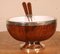 19th Century Salad Bowl with Its Cutlery, Image 7