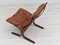 Sedia Siesta vintage di Ingmar Relling in pelle e legno curvato per Westnofa, Norvegia, anni '60, Immagine 12