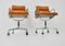 Charles & Ray Eames zugeschriebene Soft Pad Chairs aus Leder für ICF, 1970er, 2er Set 7