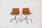 Charles & Ray Eames zugeschriebene Soft Pad Chairs aus Leder für ICF, 1970er, 2er Set 3