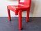 Roter 4875 Stuhl von Carlo Bartoli für Kartell, Italien, 1972 5