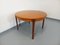 Table Ronde Vintage Scandinave en Teck avec Rallonge, 1960s 6