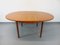 Table Ronde Vintage Scandinave en Teck avec Rallonge, 1960s 12