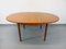 Vintage Scandinavian Round Table in Teak with Extension, 1960s, Image 12