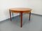 Table Ronde Vintage Scandinave en Teck avec Rallonge, 1960s 13