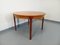 Vintage Scandinavian Round Table in Teak with Extension, 1960s 13