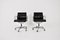 Charles & Ray Eames zugeschriebene Schwarze Leder Soft Pad Chairs für ICF 1970er, 2er Set 3