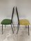 Metal, Brass & Velvet Chairs, Italy, 1960s, Set of 6, Image 5