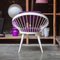 Purple & White Circle Chair by Yngve Ekstrom for Swedese, 1960s 3