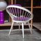 Purple & White Circle Chair by Yngve Ekstrom for Swedese, 1960s, Image 2