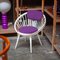 Purple & White Circle Chair by Yngve Ekstrom for Swedese, 1960s 1