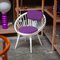 Purple & White Circle Chair by Yngve Ekstrom for Swedese, 1960s, Image 1