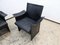 Leather Armchair in Color Black from Matteo Grassi, Set of 2, Image 2