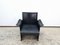 Leather Armchair in Color Black from Matteo Grassi, Set of 2 3