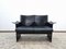 Leather Armchair in Color Black from Matteo Grassi, Set of 2 7