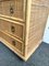 Italian Bamboo, Rattan & Brass Chest of Drawers from Dal Vera, 1970s 5