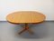 Vintage Round Dining Table in Blond Elm with Integrated Extension, 1970s 11