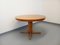 Vintage Round Dining Table in Blond Elm with Integrated Extension, 1970s, Image 8