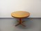 Vintage Round Dining Table in Blond Elm with Integrated Extension, 1970s 6