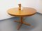 Vintage Round Dining Table in Blond Elm with Integrated Extension, 1970s 13
