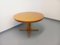 Vintage Round Dining Table in Blond Elm with Integrated Extension, 1970s, Image 1