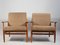 Lounge Chairs in Teak and Wool, 1960s, Set of 2 1