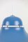 Grande Lampe à Suspension Bleu Métallique de Idea Design, 1970s 2