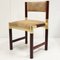 Vintage Dining Chair in Mahogany, Gilded Brass & Velvet, 1970s, Image 1